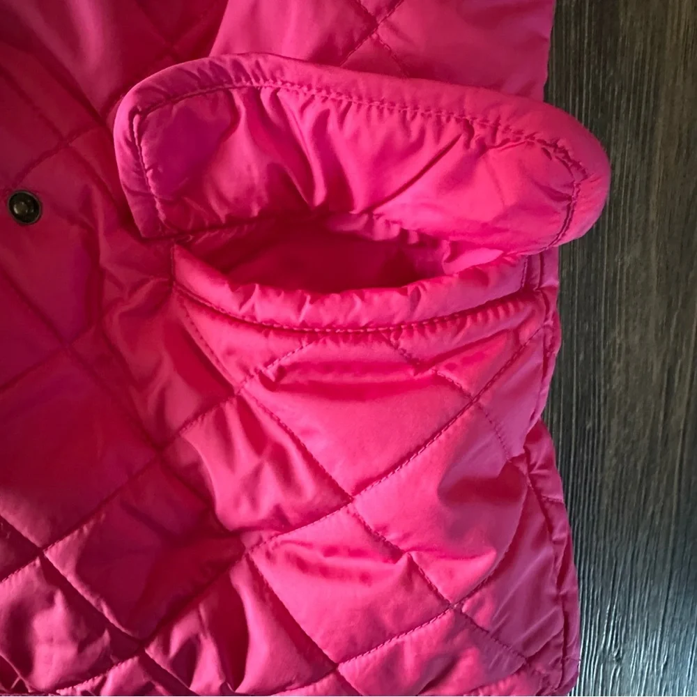 Ralph Lauren hot pink double breasted quilted puffer jacket girls XL 16